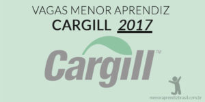 vagas menor aprendiz cargill 2017